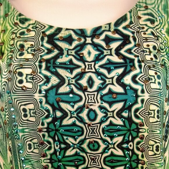 NWT Unity World Wear High Low Floral & Lace Women's Short Sleeve Blouse  Small - Picture 7 of 7